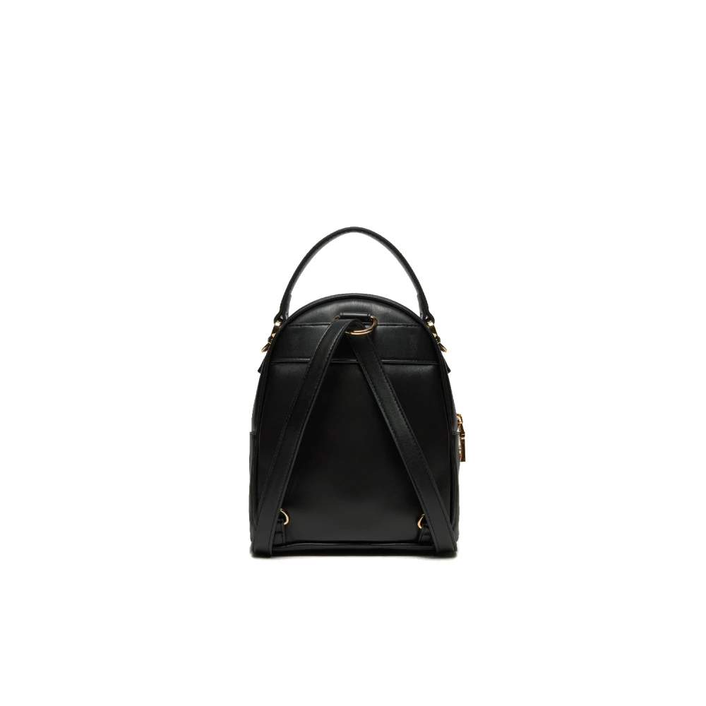 Love Moschino Zwarte rugzak met voorlogo Black Dames