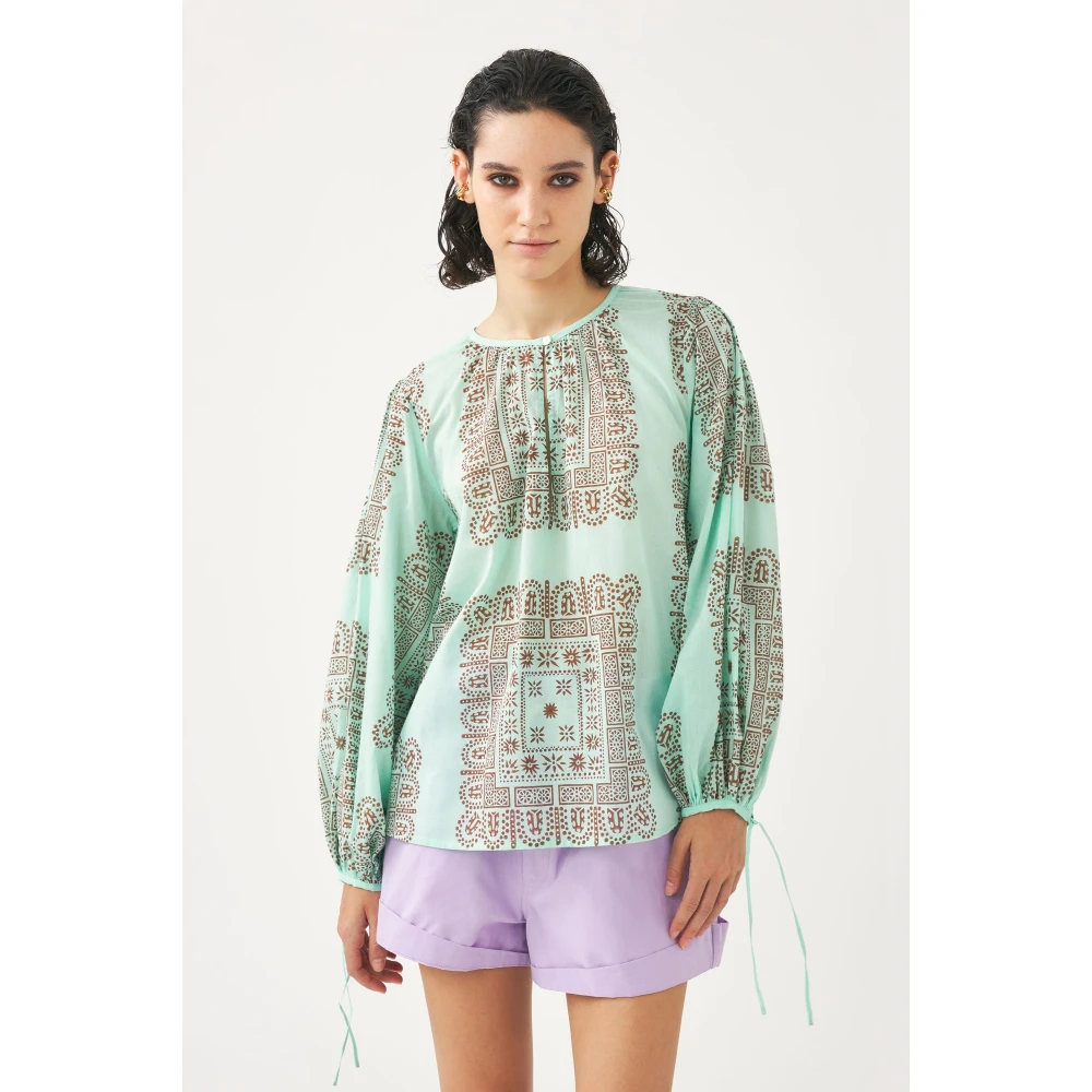 Antik batik Katoenen voile print blouse Nalii Multicolor Dames