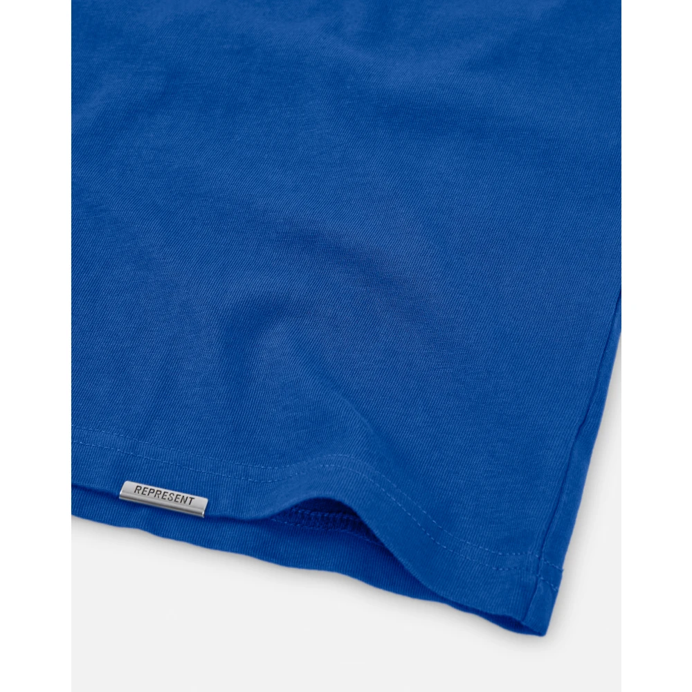 Represent Blauw T-shirt met print op de rug Blue Heren