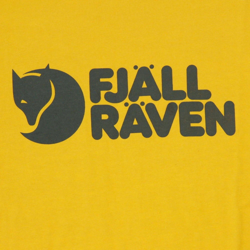 Fjällräven Logo Oker T-shirt voor mannen Yellow Heren