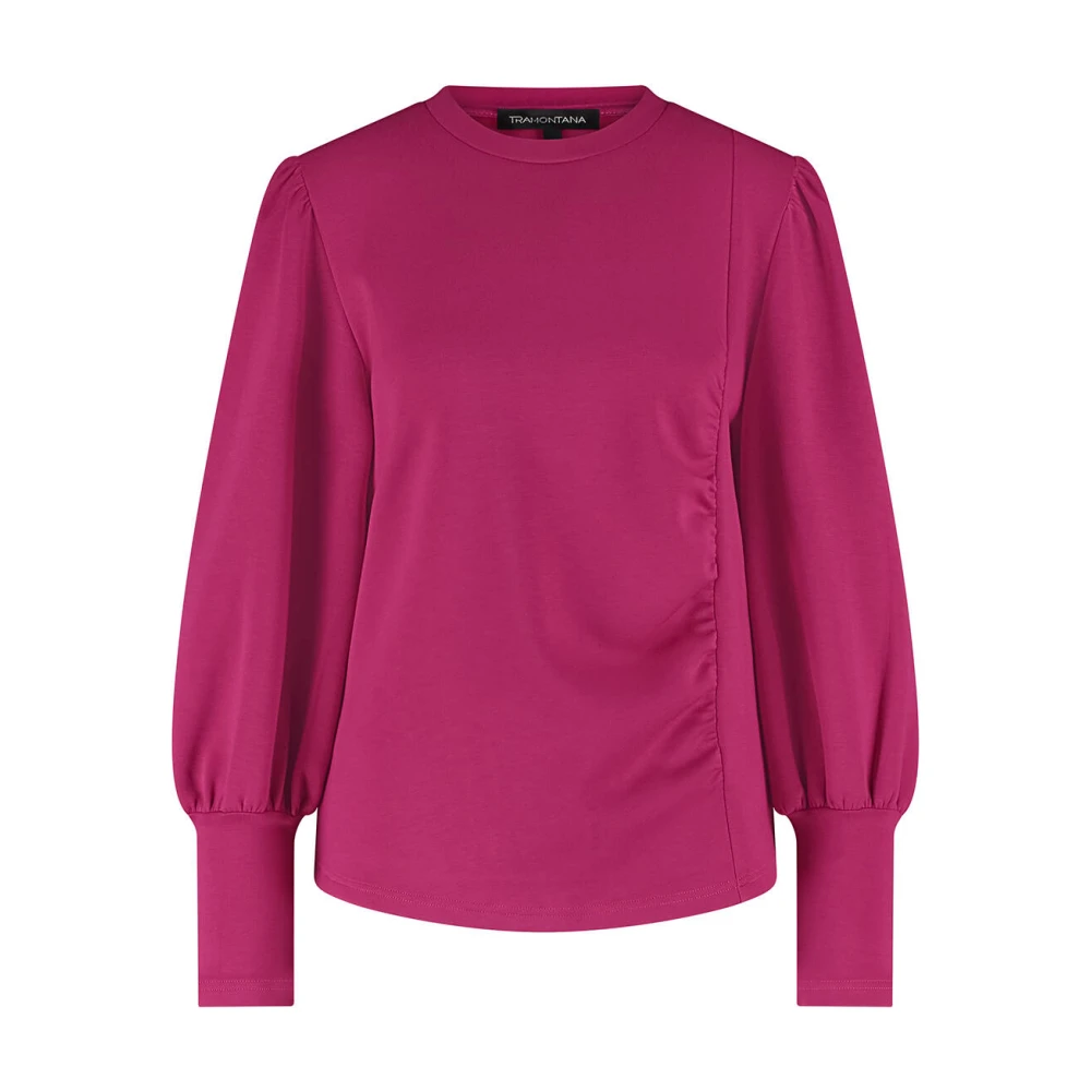 Tramontana Sweat Gathering Jumper Pullover Pink Dames