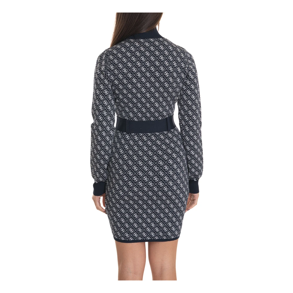 Guess Logo Mini Jurk met Riem Blue Dames