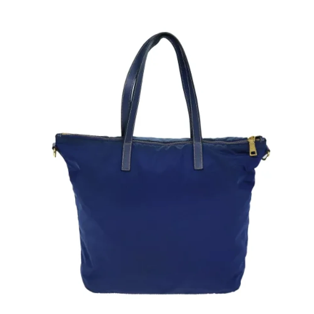 Prada Vintage Pre-owned Nylon totes Blue Dames