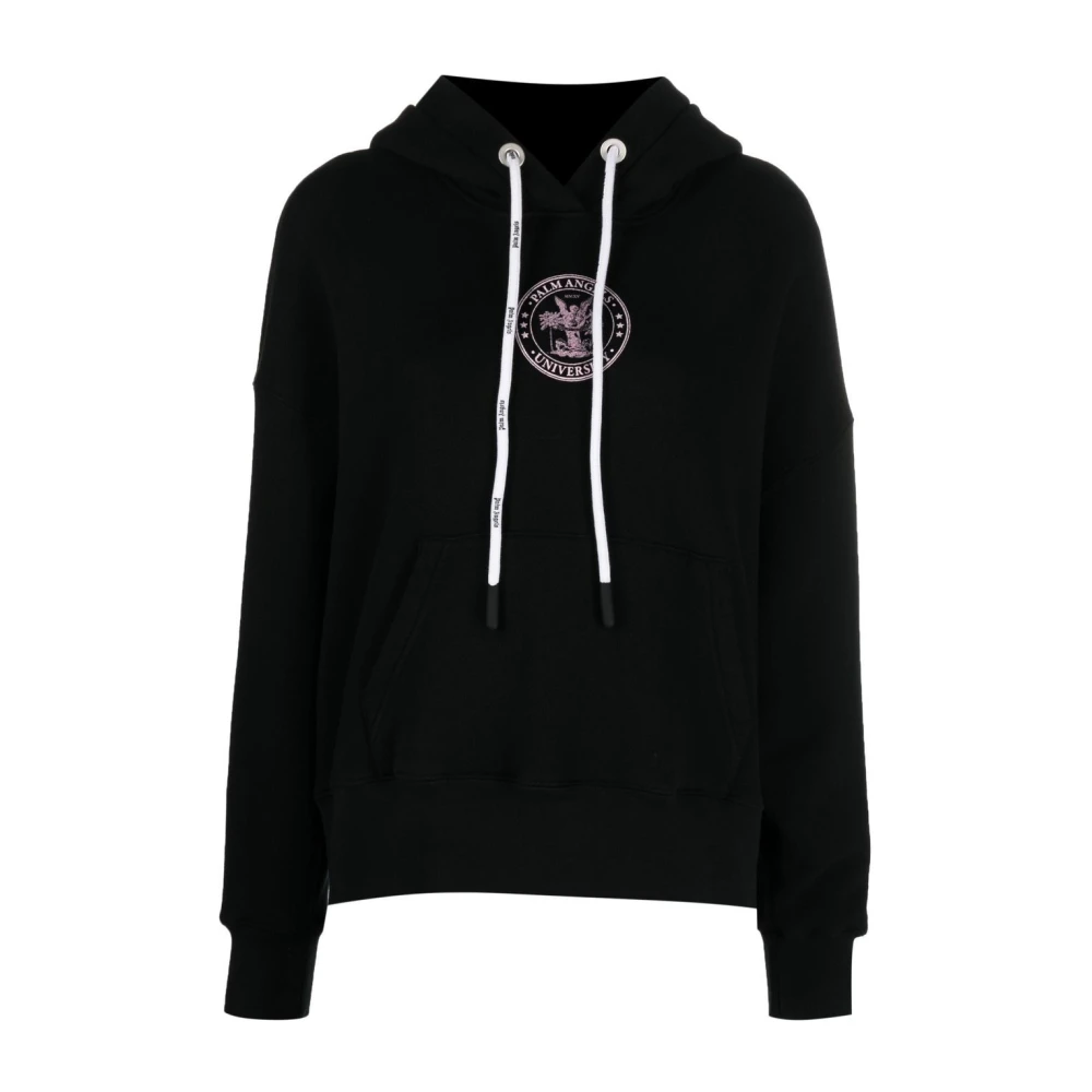 Palm Angels Femme Noir - Sweat À Capuche Logo College - Sweatshirts Et Sweats À Capuche - Taille: 38 Fr
