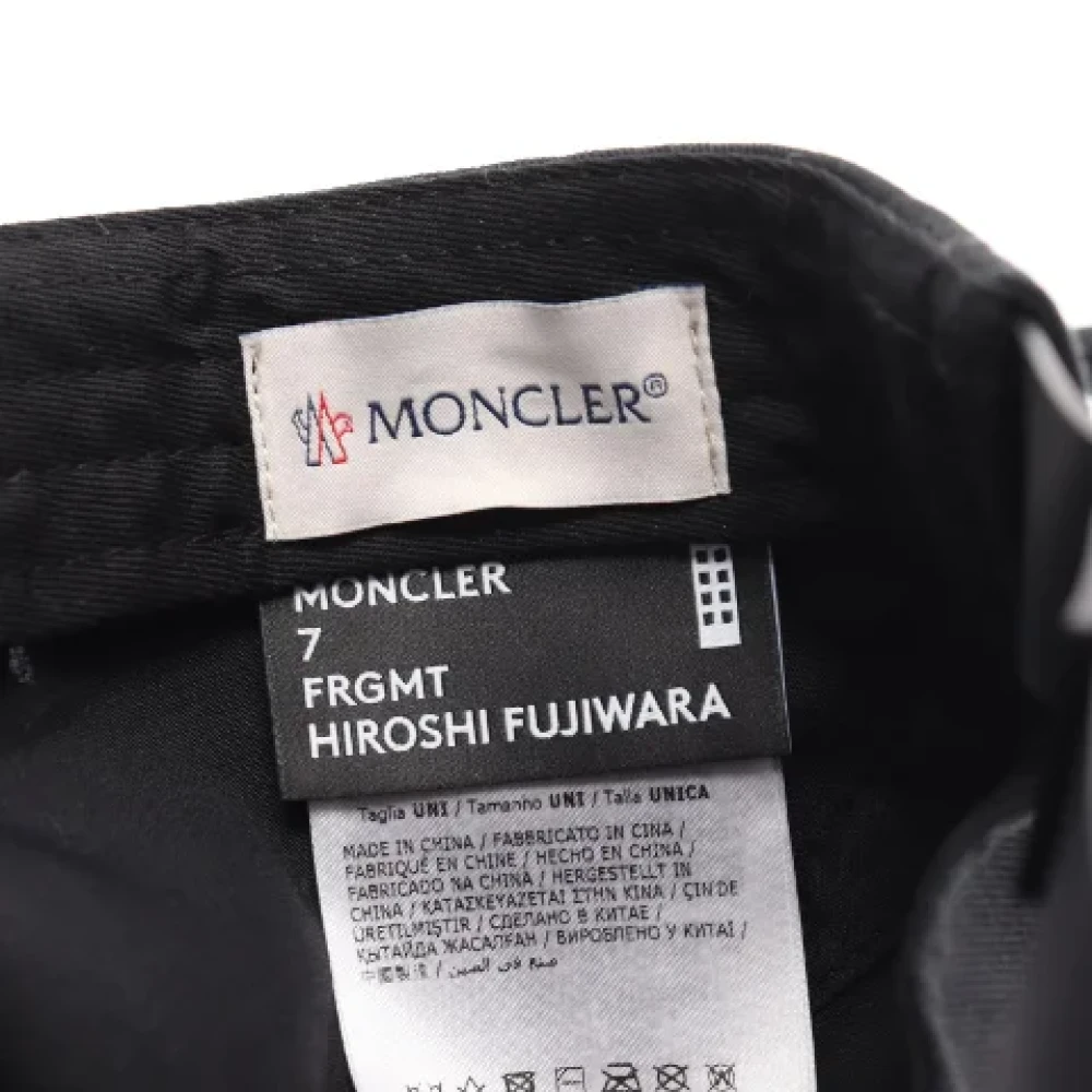 Moncler Pre-owned Cotton hats Black Dames