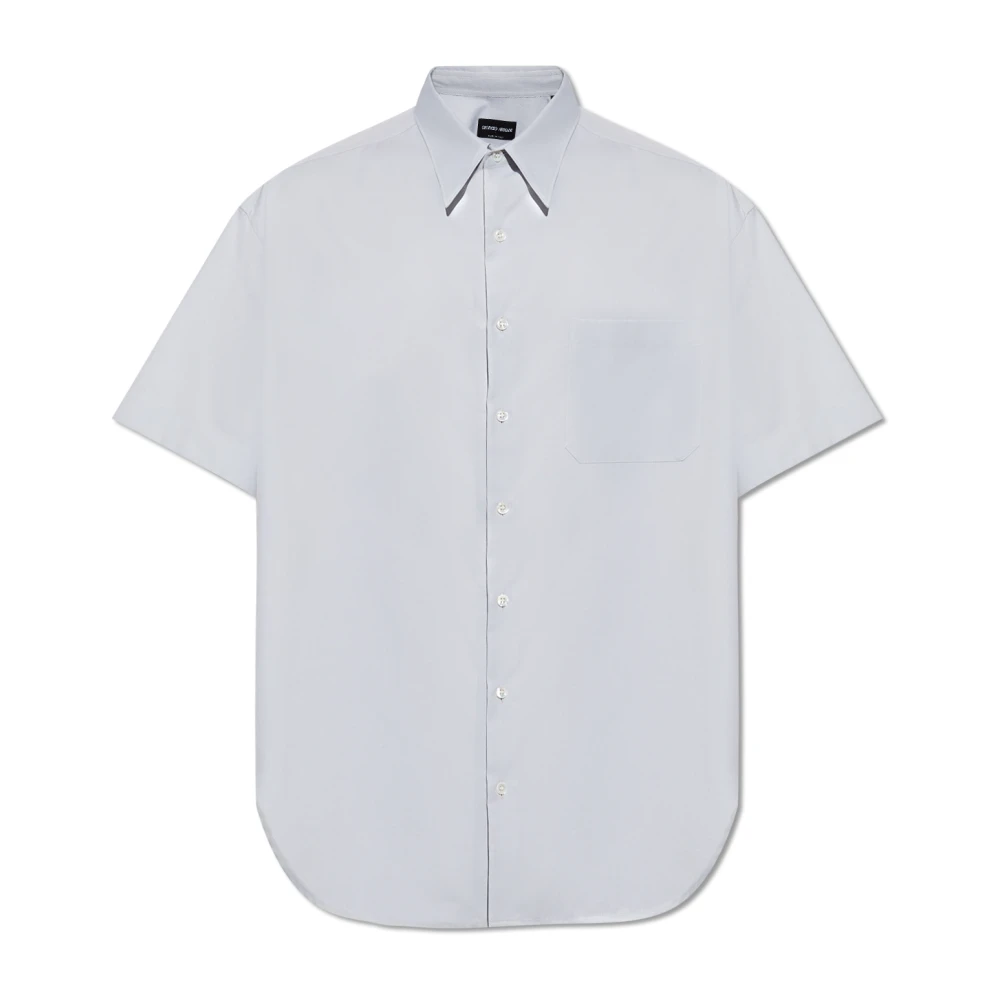 Giorgio Armani Shirt met korte mouwen Gray Heren