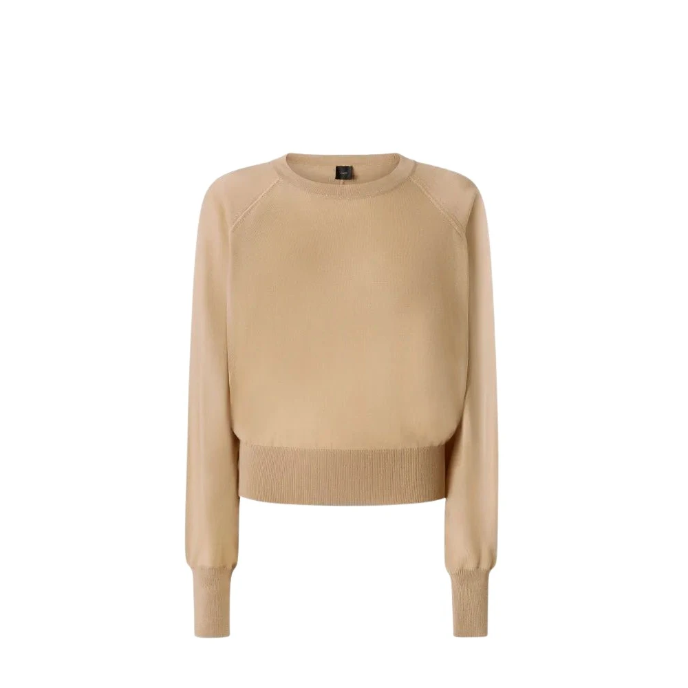 Pinko Women's Beige Round-Neck Knitwear, M, Round-Neck Knitwear
