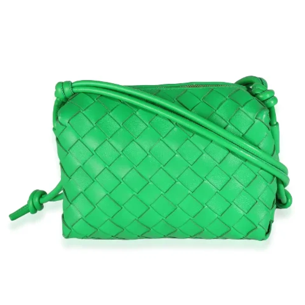 Bottega Veneta Vintage Pre-owned Leather crossbody-bags Green Dames