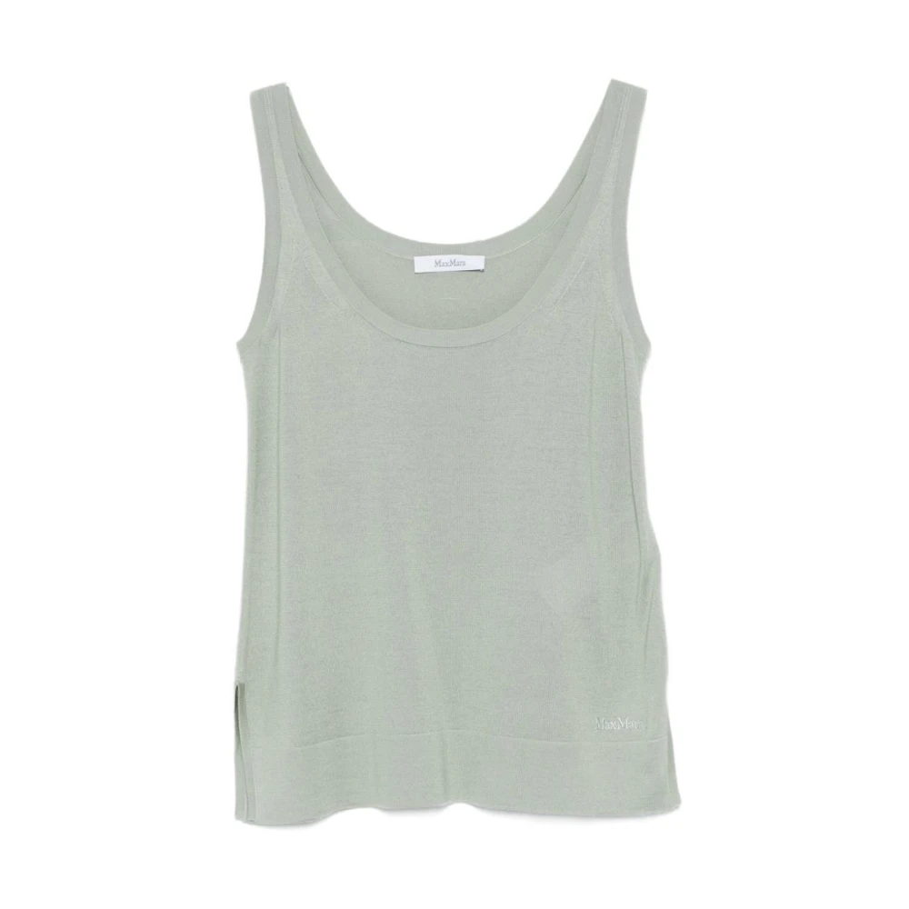 Max Mara Vrouw Groente Tops Dames, Groen, L, Broncio Top