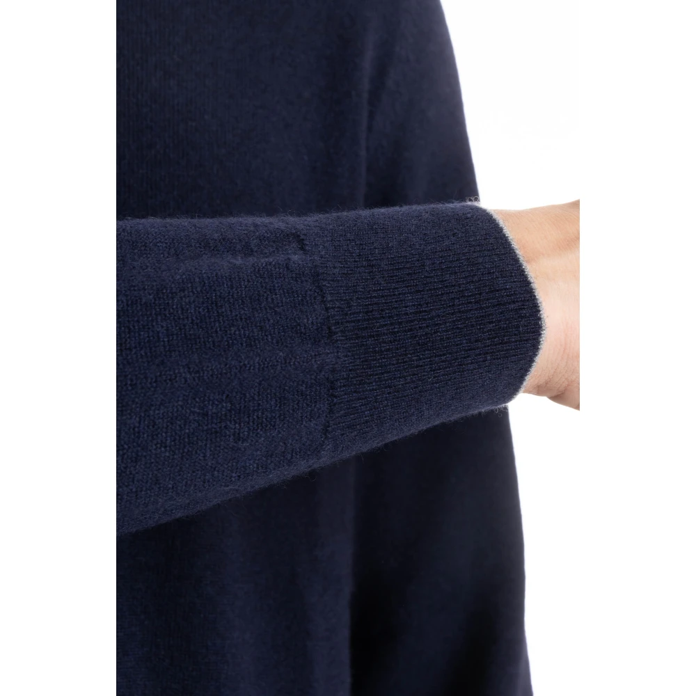 BRUNELLO CUCINELLI Blauwe Cashmere Crewneck Sweater Blue Heren