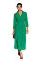 robe-midi-verte-avec-col-croise