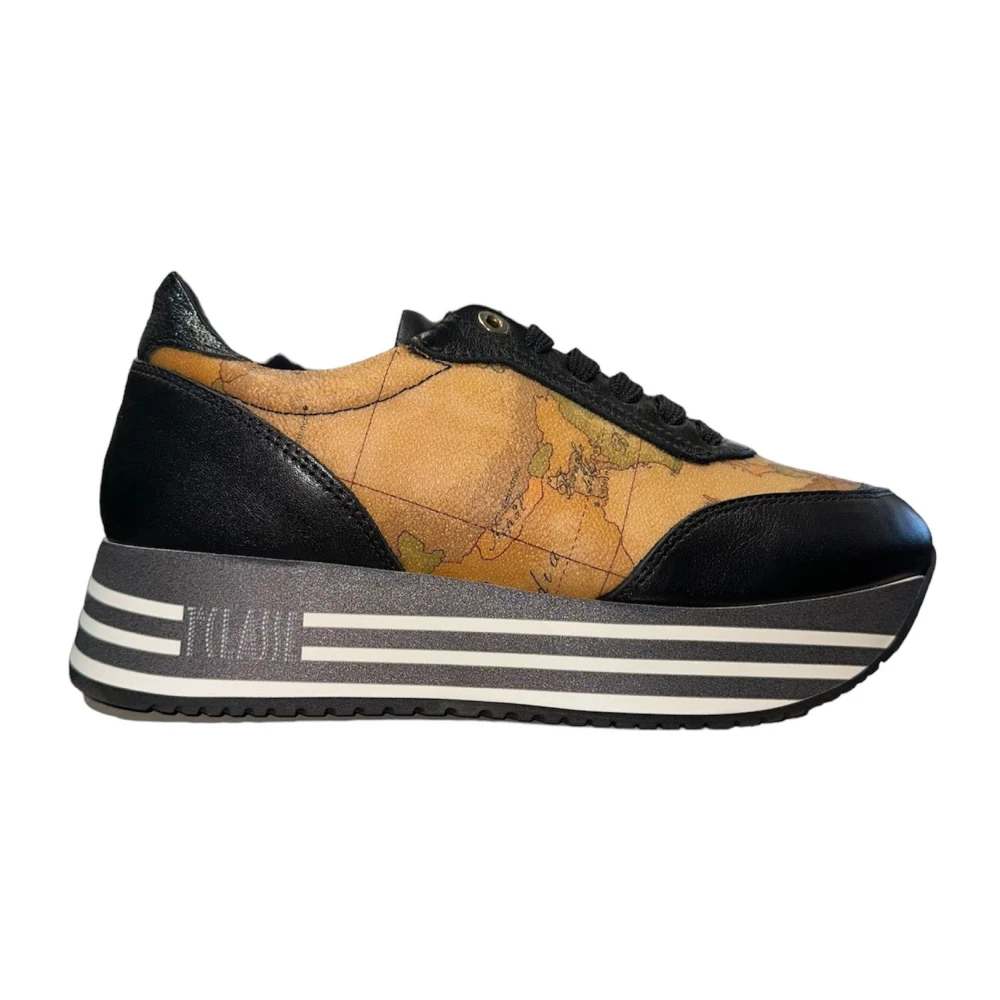 Alviero Martini 1a Classe Zwarte lage sneakers Dames Schoenen Veelkleurig Multicolor