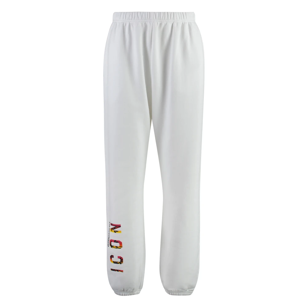 Dsquared2 Katoenen Track-Pants met zijzakken White Dames