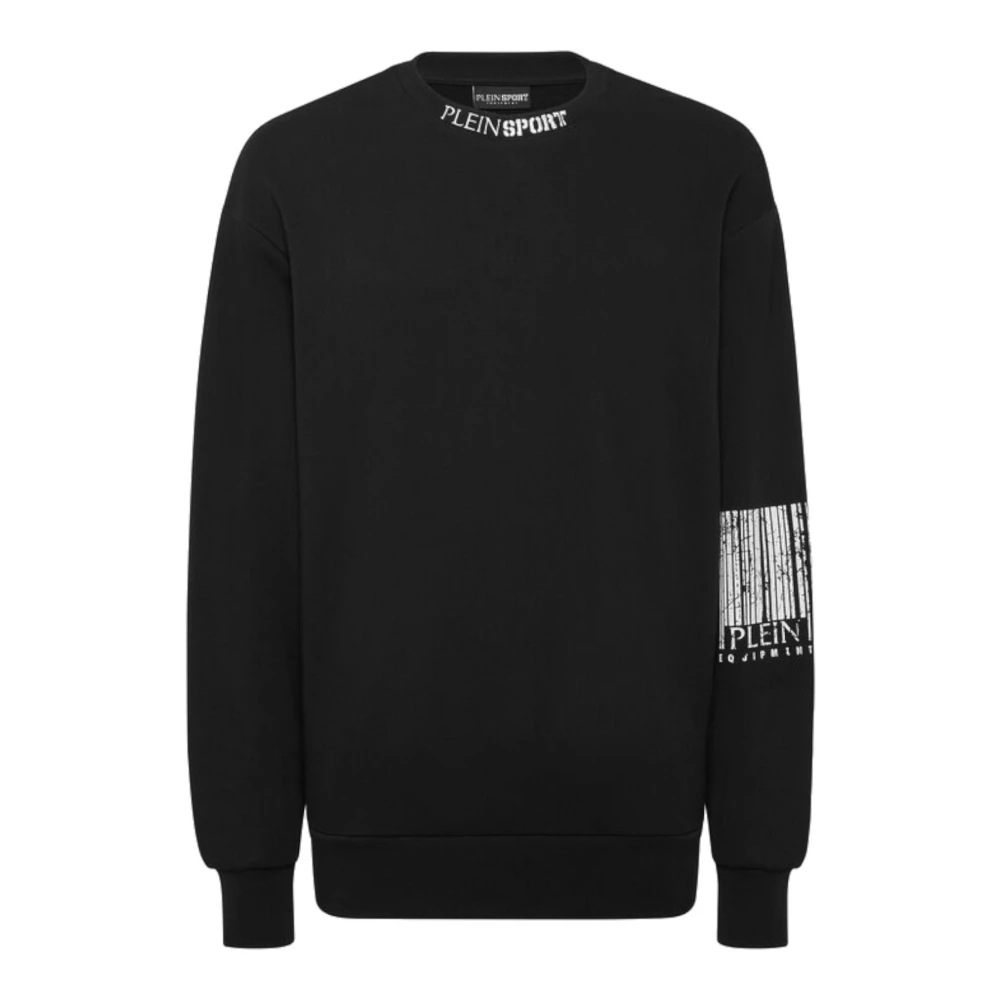 Plein Sport Katoenen sweatshirt met geborduurd logo Black Heren