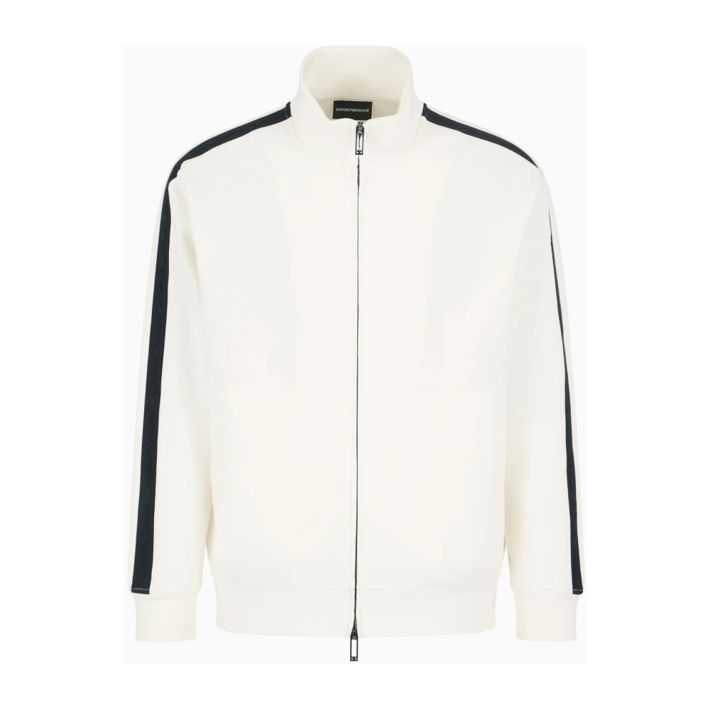 Emporio Armani Urban Zip Sweater White Heren