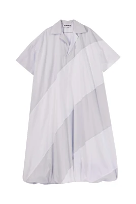 Puffy Polo Klänning i Bianco