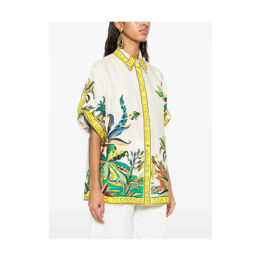 Alemais Grafische Print Korte Mouw Overhemd Multicolor Dames
