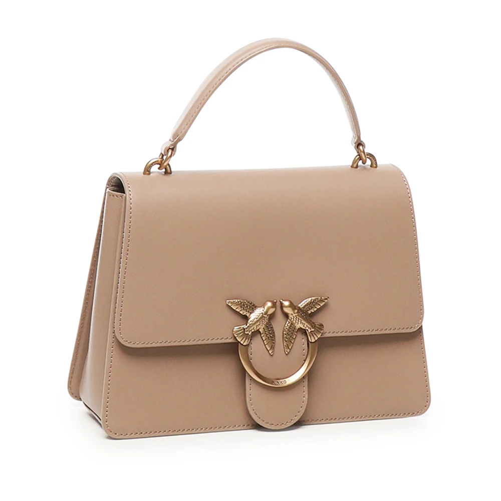 pinko Beige Love Tas met Top Handvat Beige Dames