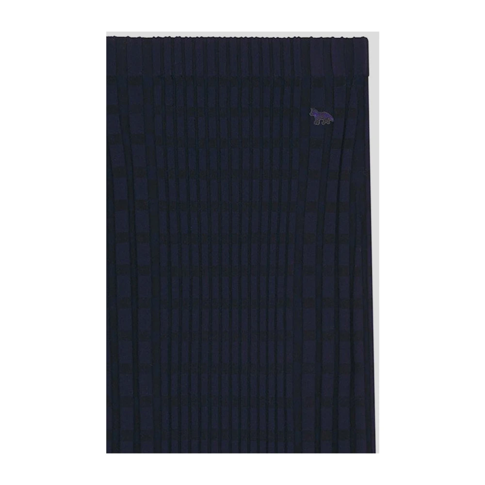 Maison Kitsuné Wollen Vossenrok Blue Dames