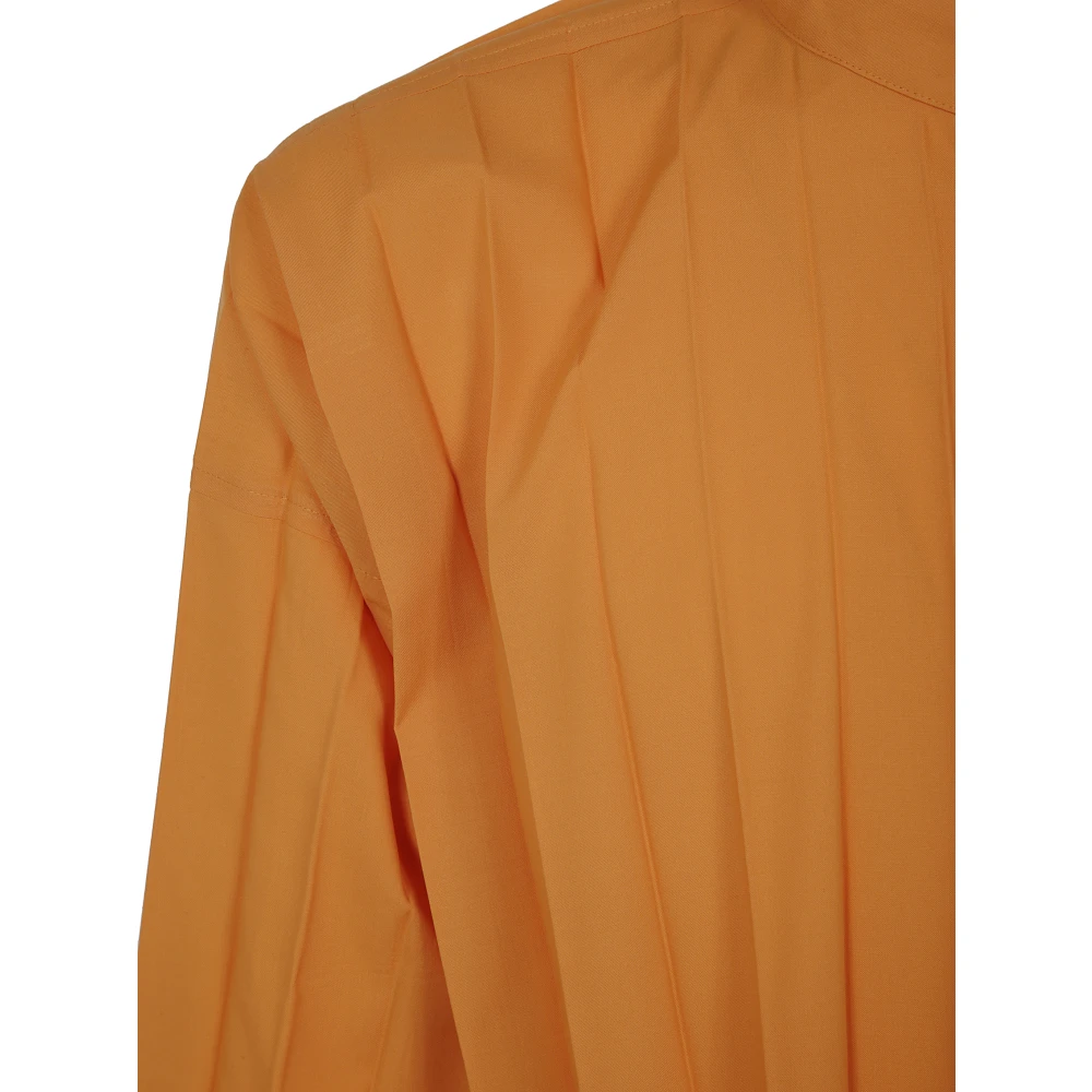 Issey Miyake Stijlvol Edge Shirt Orange Heren