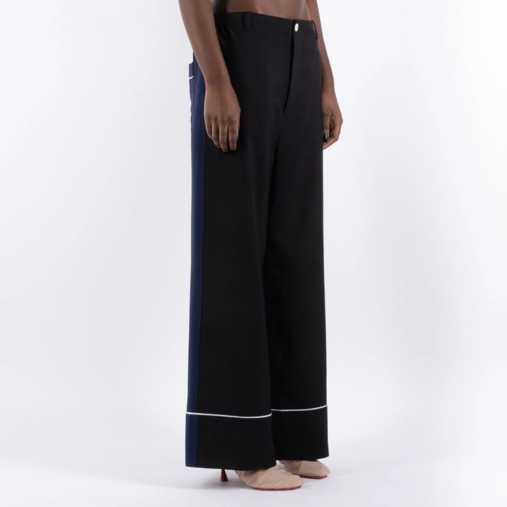 Marni Zwarte wollen broek Black Dames