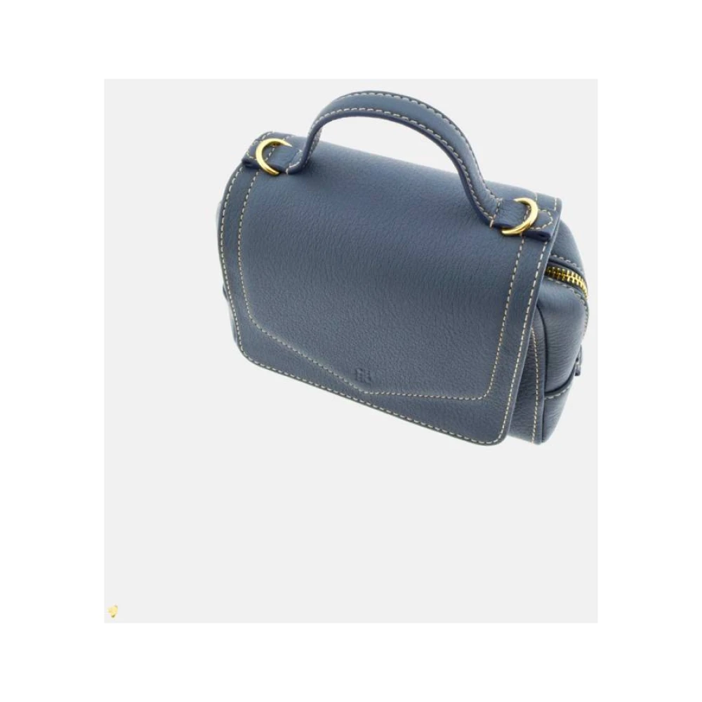 Carolina Herrera Mini Satchel met Embleem Detail Blue Dames