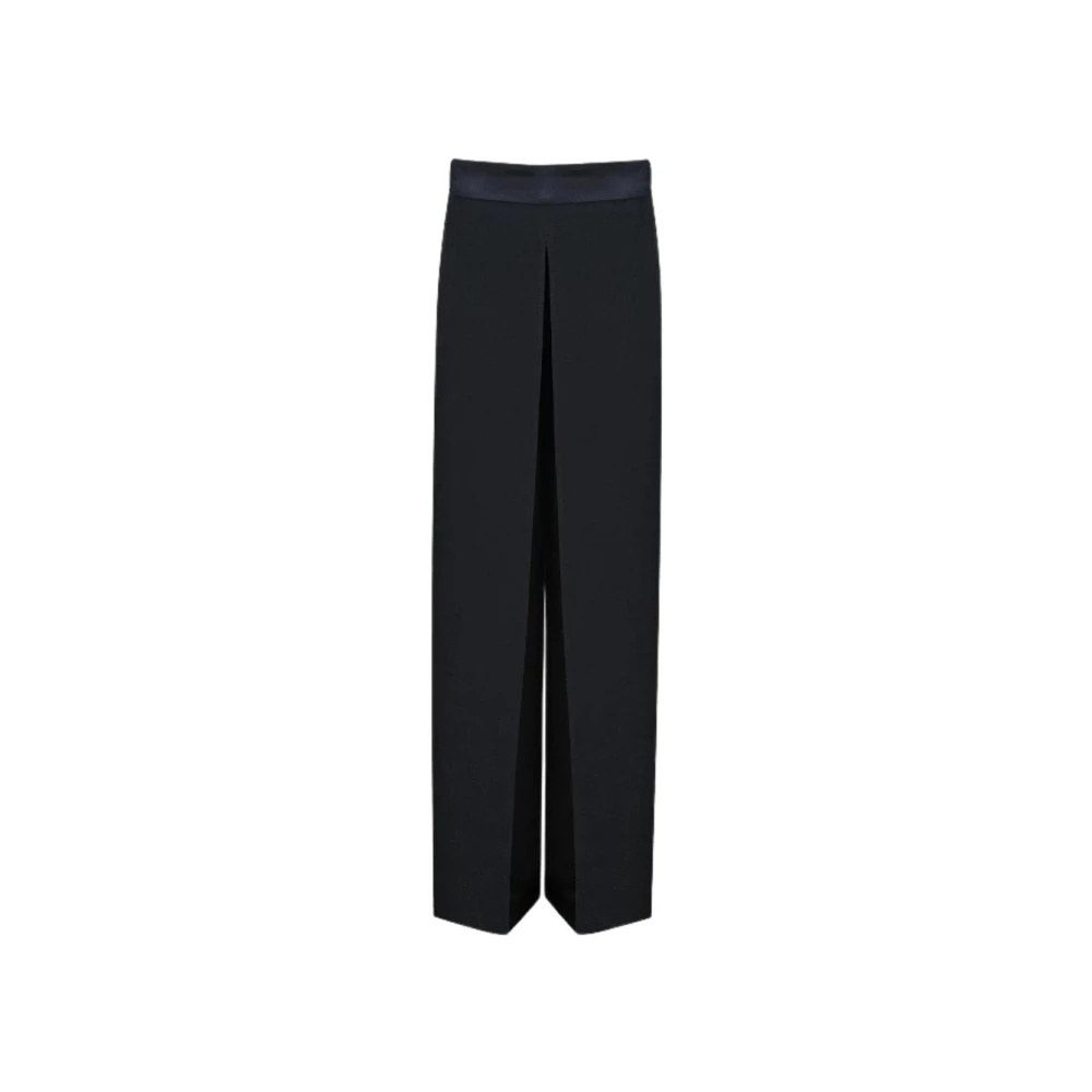 Liu Jo Wijde Broek Elegante Stijl Black Dames