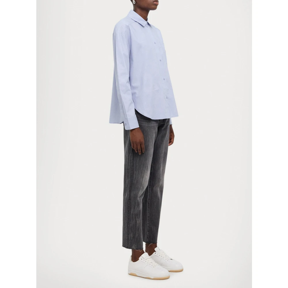 Emporio Armani Lichtblauw College Stijl Shirt Blue Dames