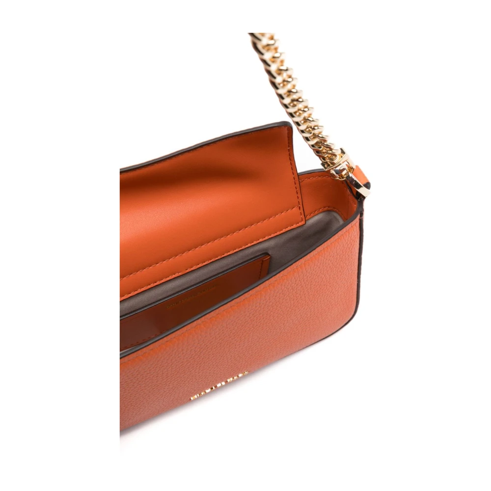 Michael Kors Oranje Leren Schoudertas Orange Dames