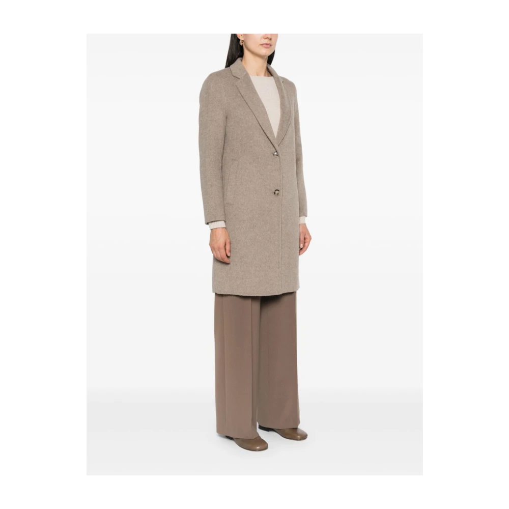 Seventy Taupe Wollen Jas Gray Dames