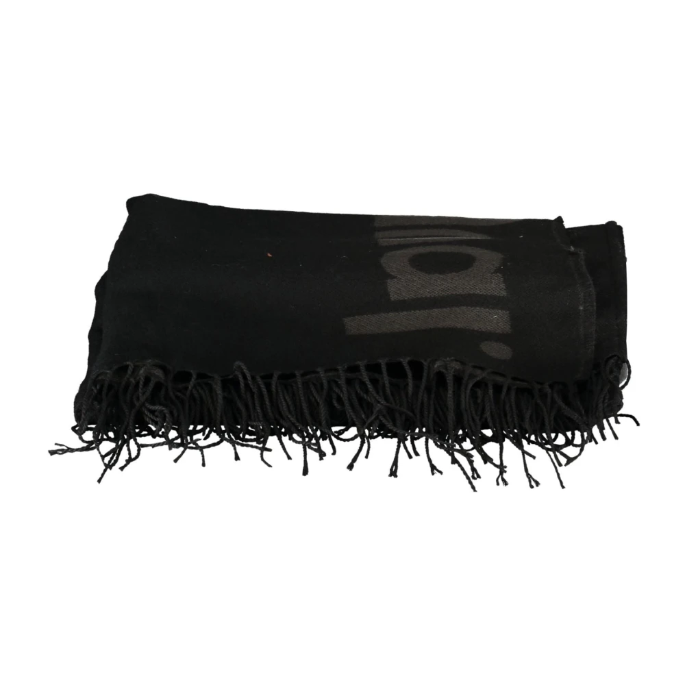 Desigual Damen Schwarz Er Poncho Mit Kontrastdetails