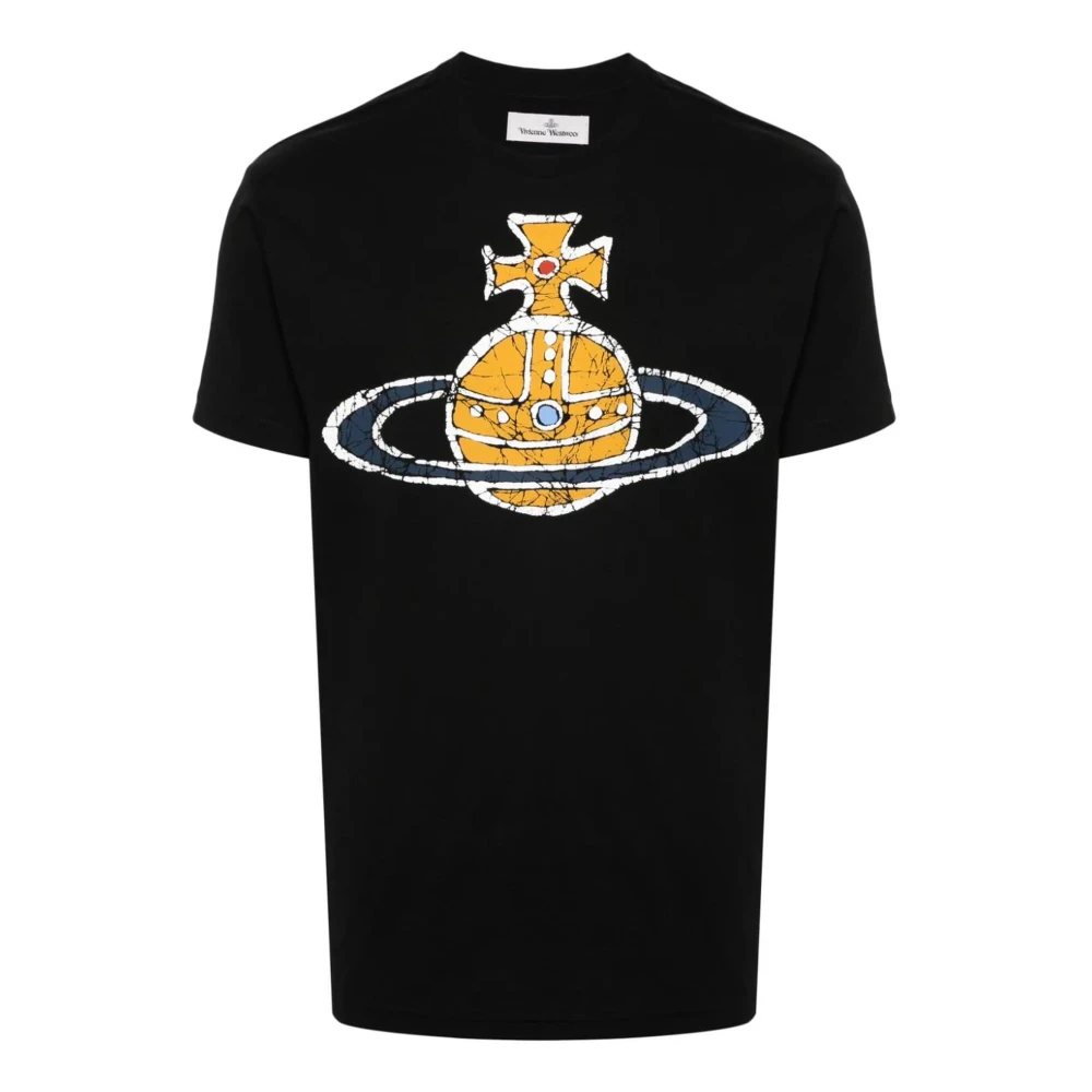 Vivienne Westwood Zwarte katoenen T-shirt met Orb-logo Black Heren