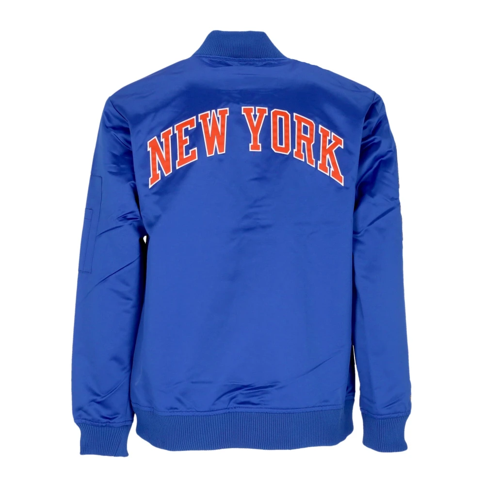 Mitchell & Ness NBA Lichtgewicht Satijnen Bomberjack Blue Heren