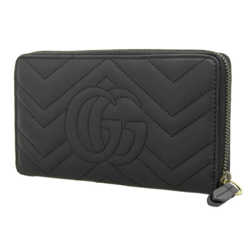 Gucci Vintage Pre-owned Leather wallets Black Dames
