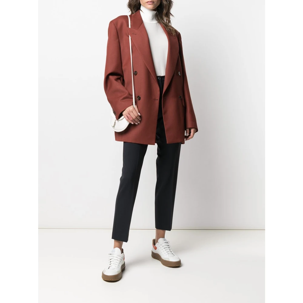 Seventy Blauwe Straight Broek met Ritssluiting Blue Dames
