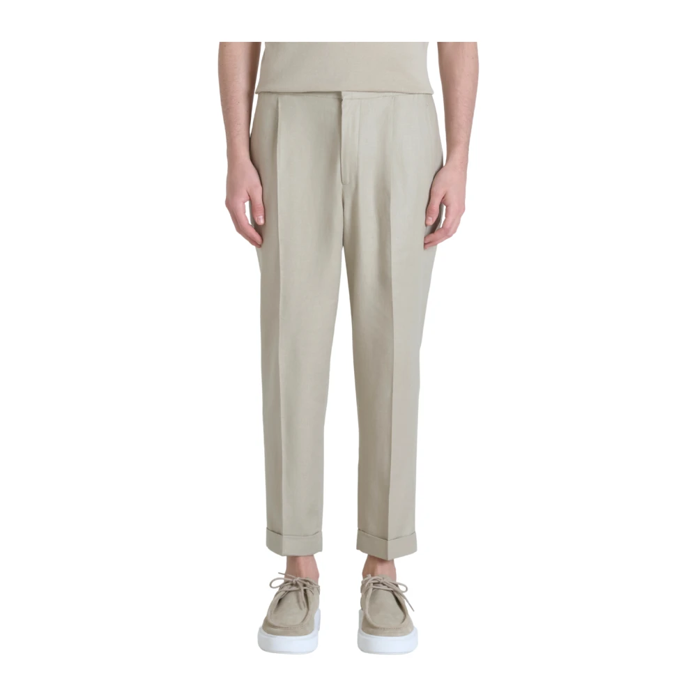 Antony Morato Men's Beige Eric Regular Ankle Trousers - Cropped Trousers - S - Trousers