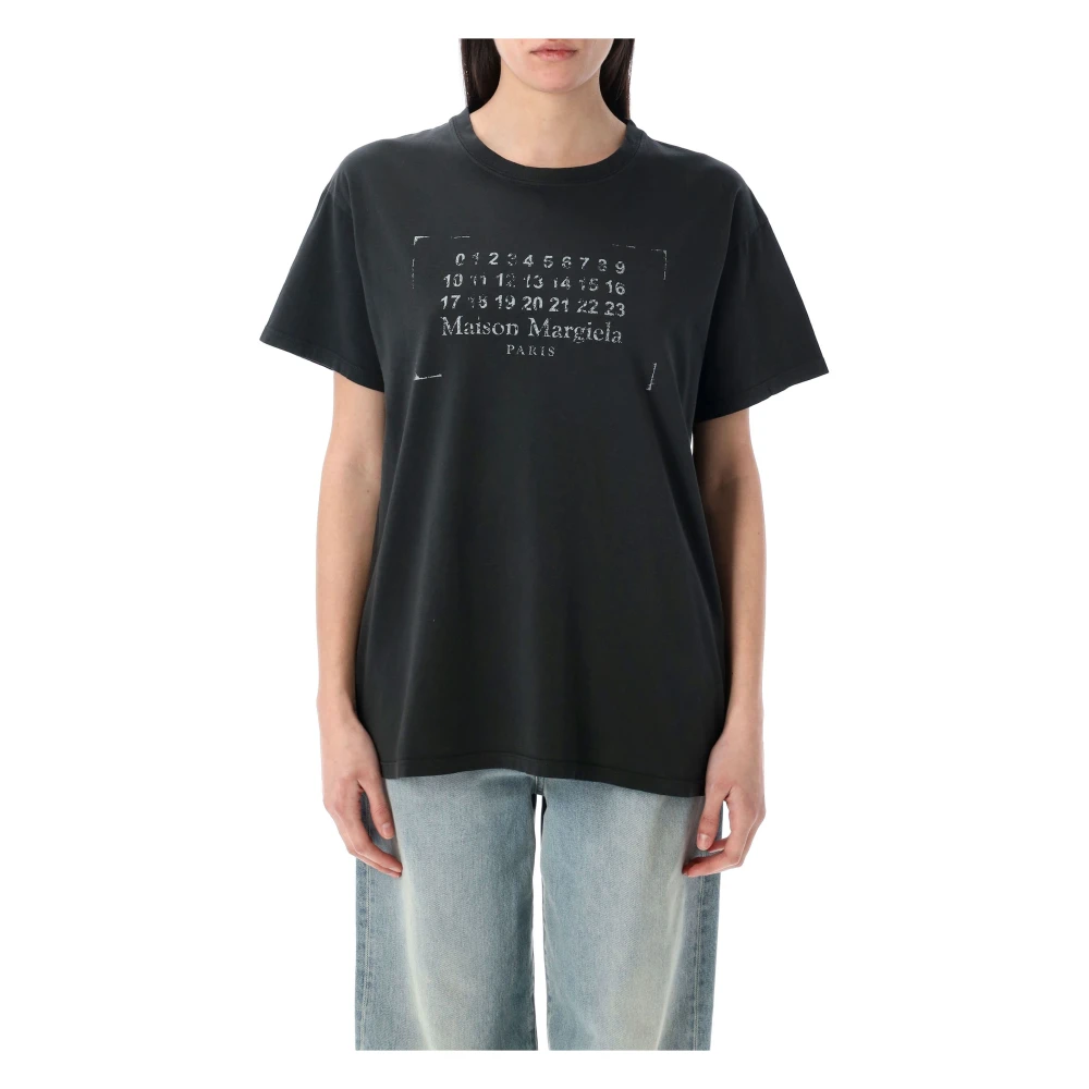 Maison Margiela Casual Katoenen T-Shirt Black Dames