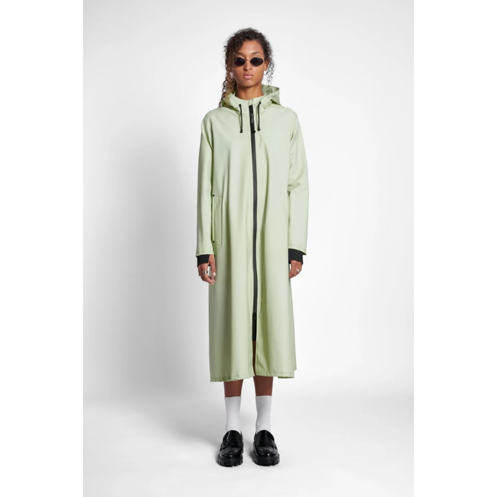 Stutterheim Lichtgewicht Knielange A-Lijn Regenjas Green Dames