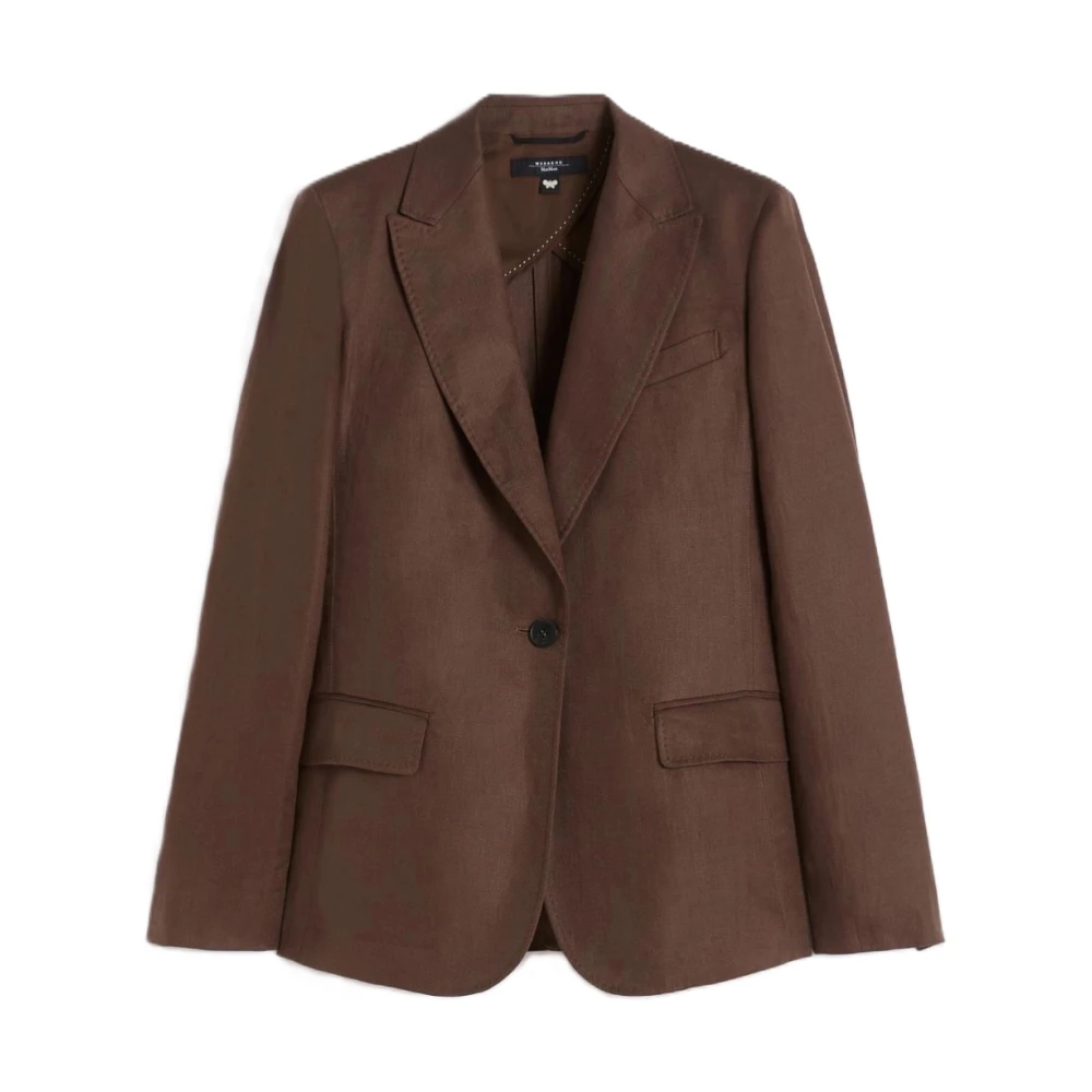 Weekend Max Mara Women's Brown Blazers, 2XS, Wkdnalut Jacket