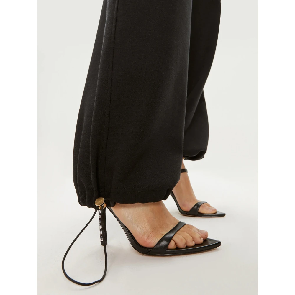 PATRIZIA PEPE Zwarte Cargo Sweatpants met Zakken Black Dames