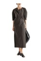 robe-en-coton-marron-torsadee