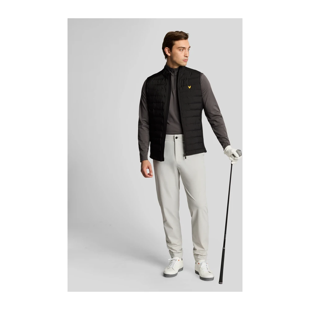 Lyle & Scott Jassen Hybrid Quilted Golf Gilet Black Heren