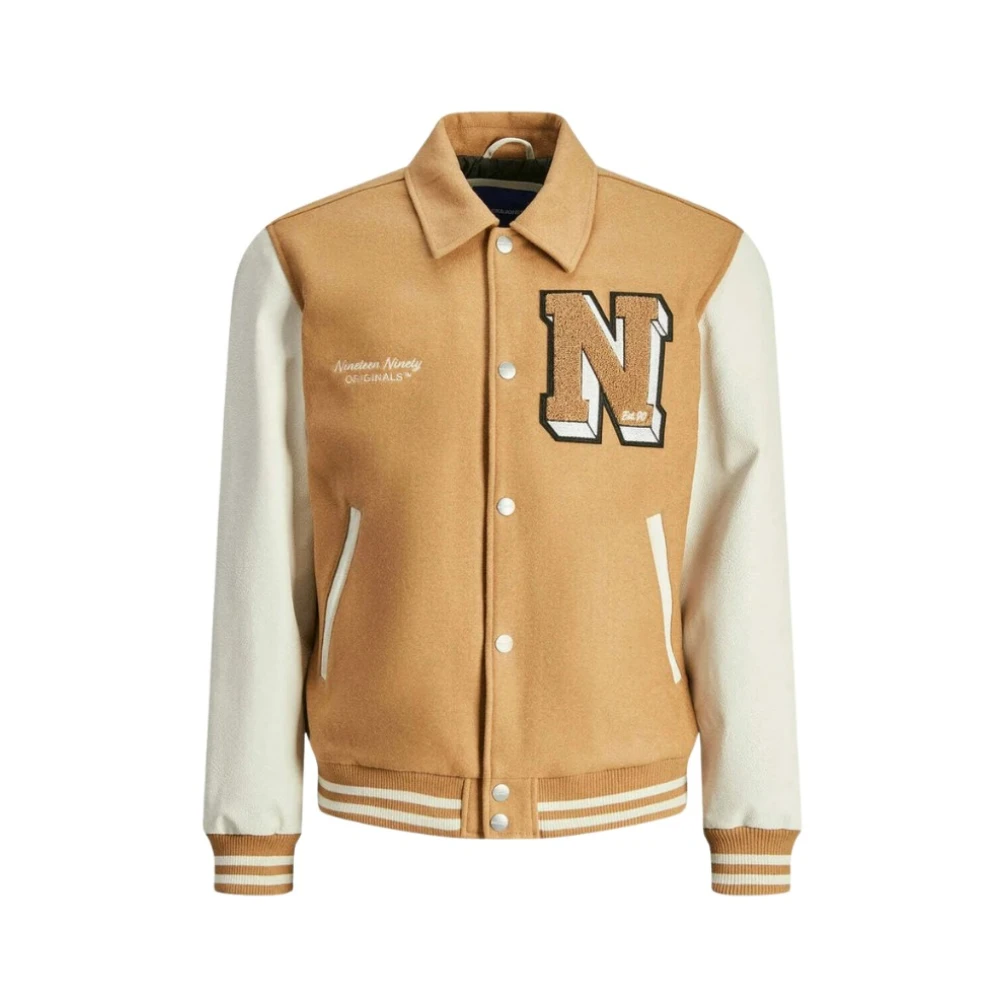 Jack & jones Varsity Bomberjack in wolmix Yellow Heren