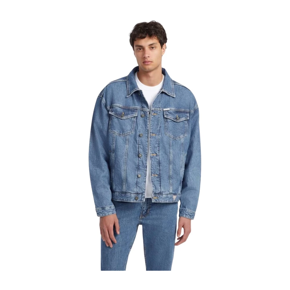 Guess Herr Blå Jackor M, Denim, Denimjackor