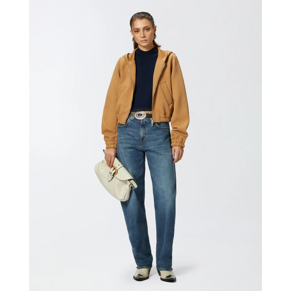 pinko Kasjmier Lurex Trui Blue Dames