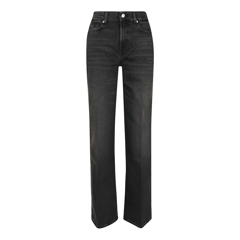 7 For All Mankind Black Lotta Bottomline - Female - Straight Fit Jeans - W28 - Jeans