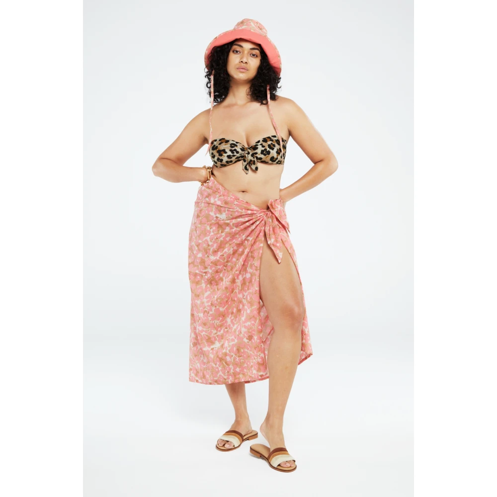 Fabienne Chapot Roze Cheetah Sarong Rok Multicolor Dames