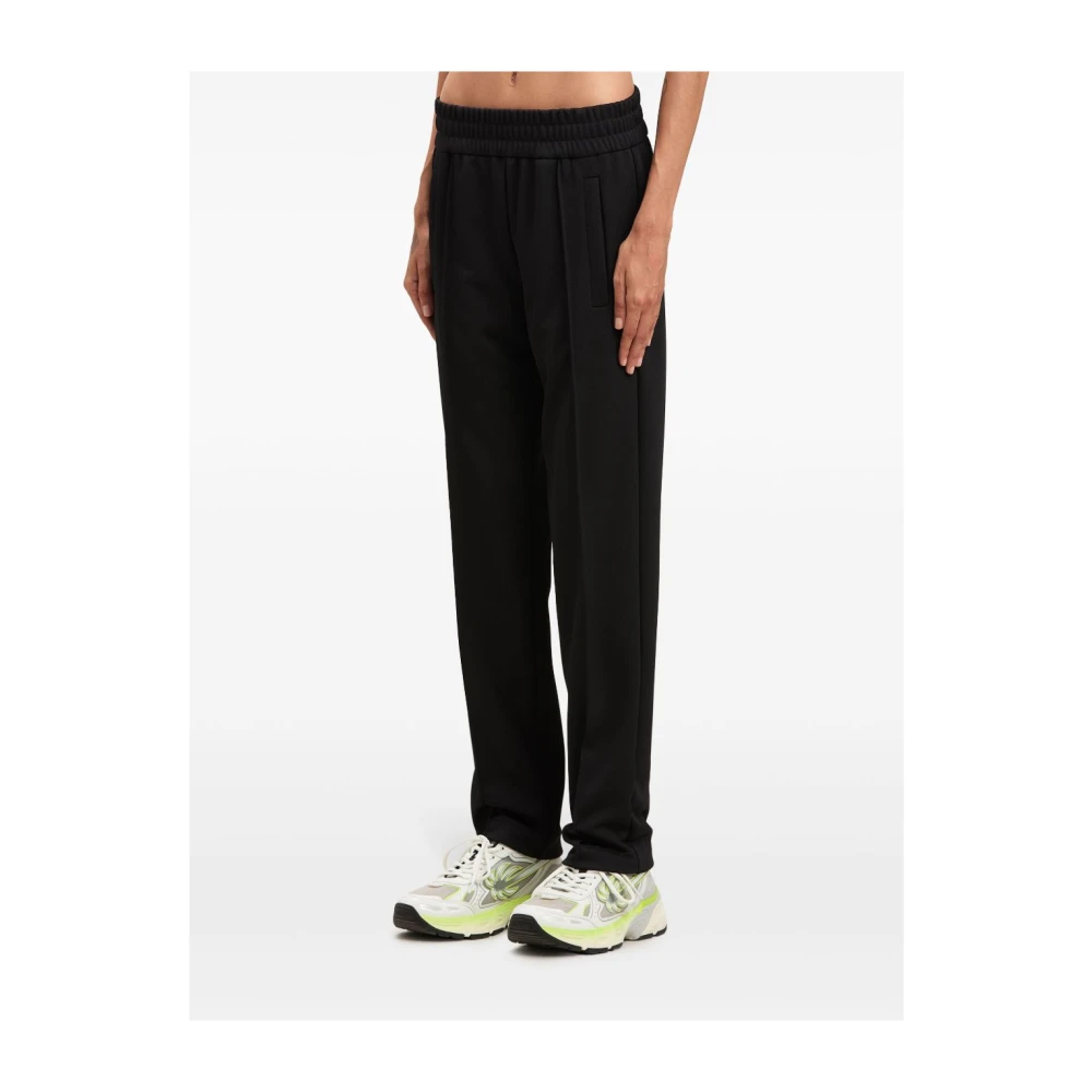 Palm Angels Zwarte broek met elastische tailleband Black Dames