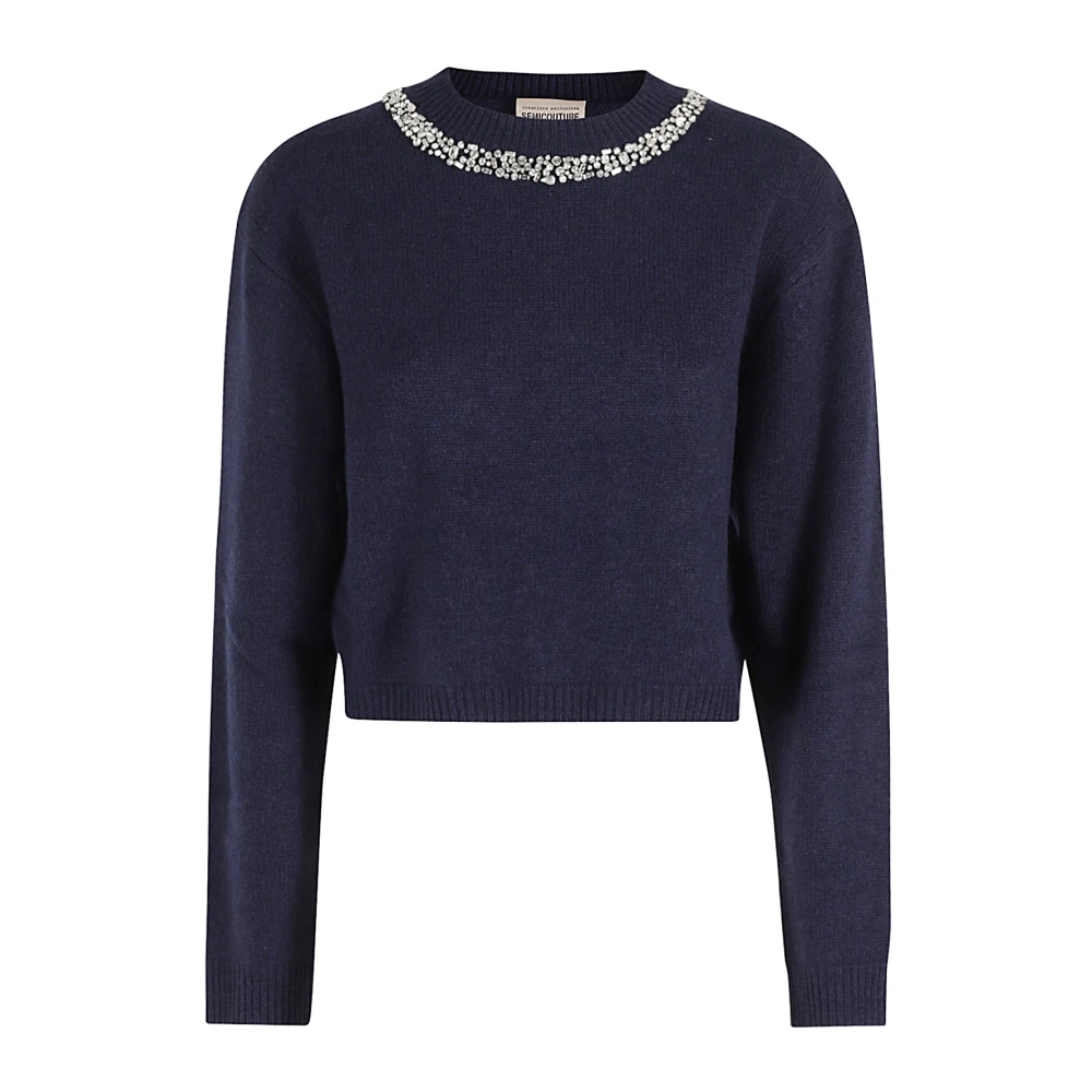 Semicouture Elegante Sofia Jurk voor Vrouwen Blue Dames