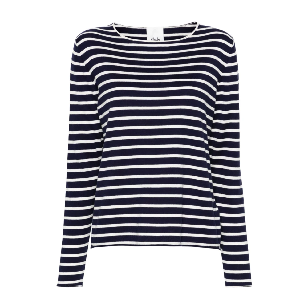 Allude Long Sleeve Tops Blue Dames